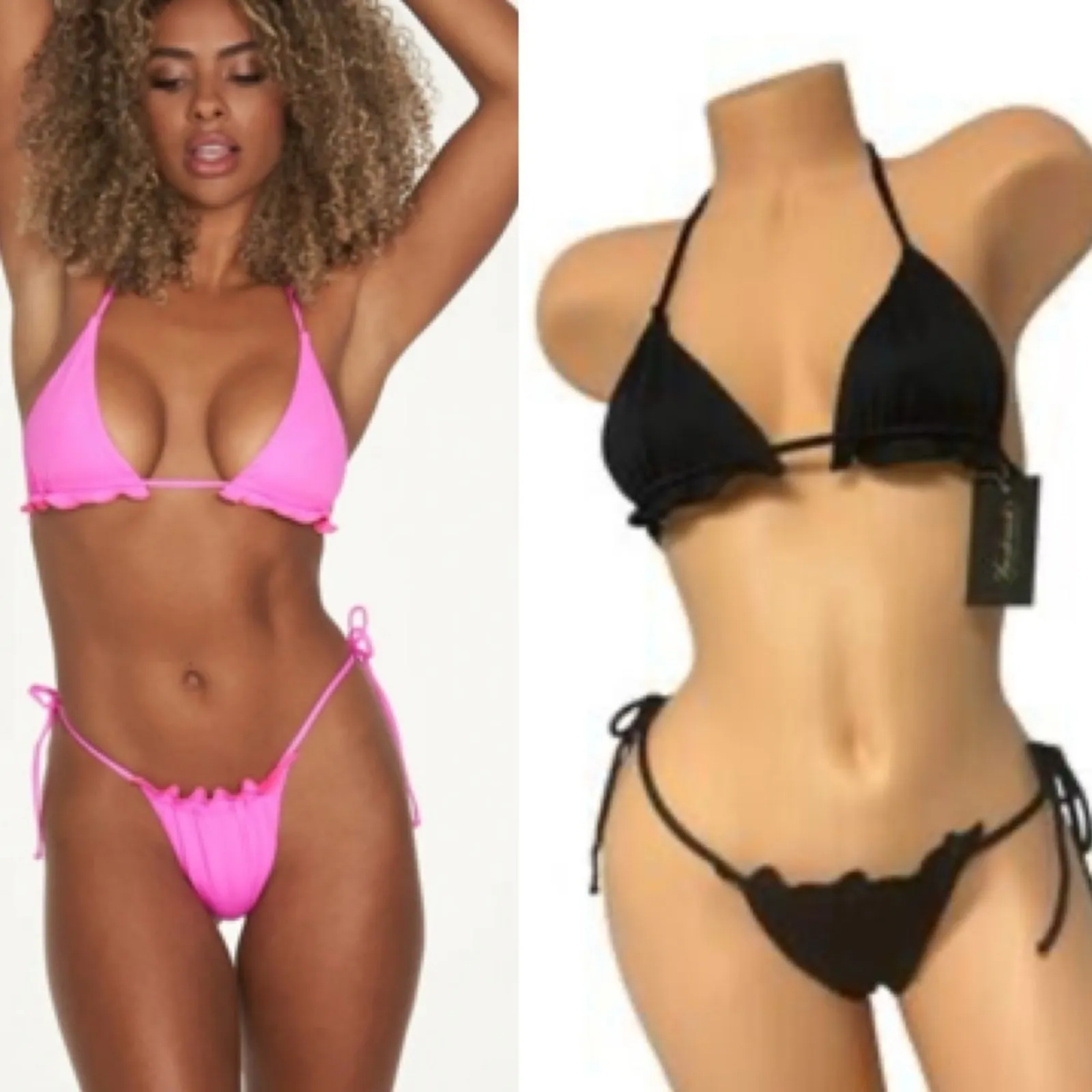 Frederick’s of Hollywood Avalon Black String Bikini Set NWT Small/Medium - Image 2