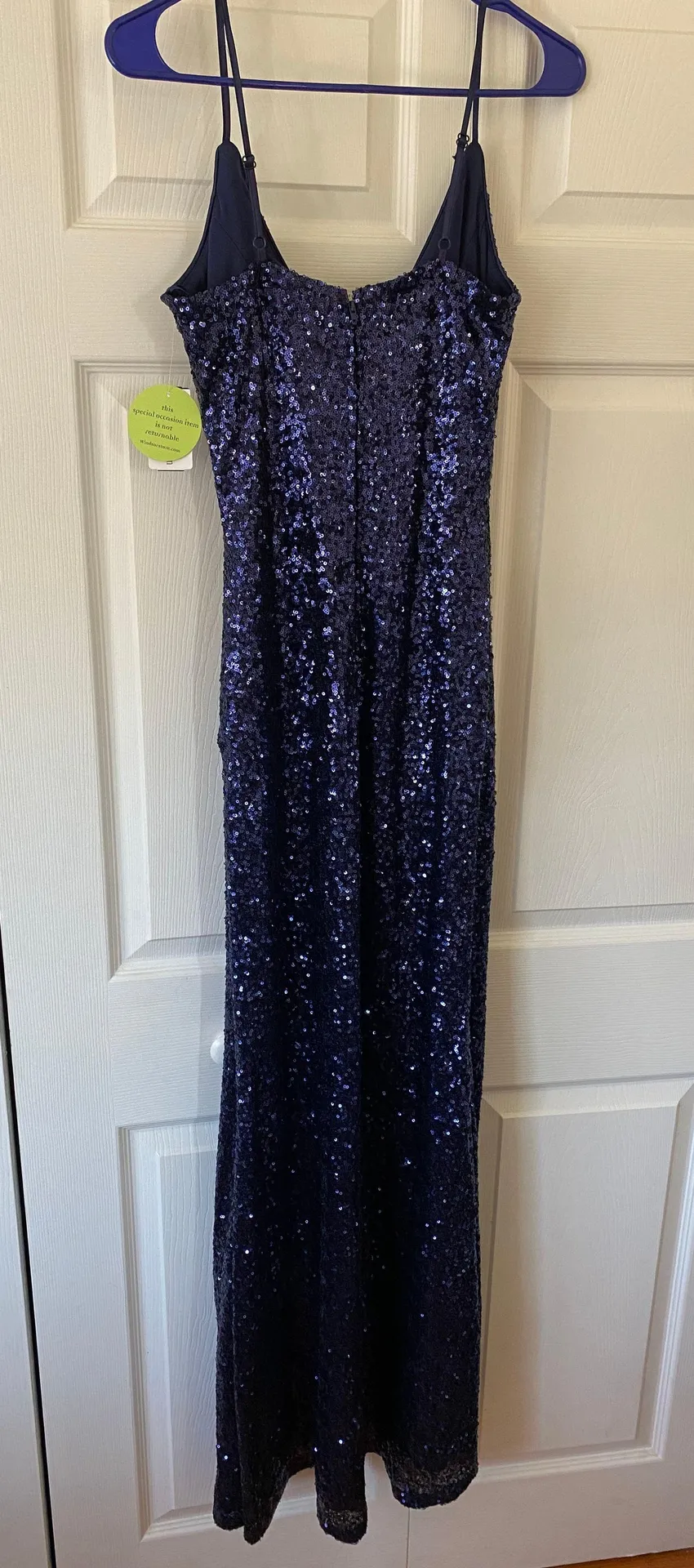 Blue Sequin Gown - Image 4