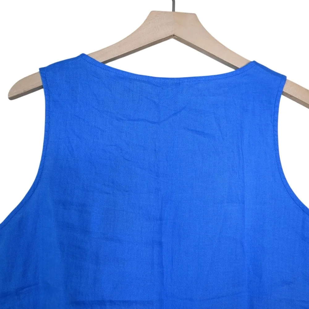 Rachel Rachel Zoe Womens M Blue Linen Button Detail Blouse NEW - Image 4