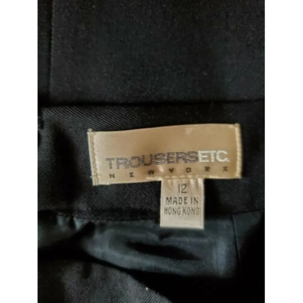 VTG Trousers Etc. New York Women's Long Black Straight 100% Wool Skirt S… Size 12 - Image 4