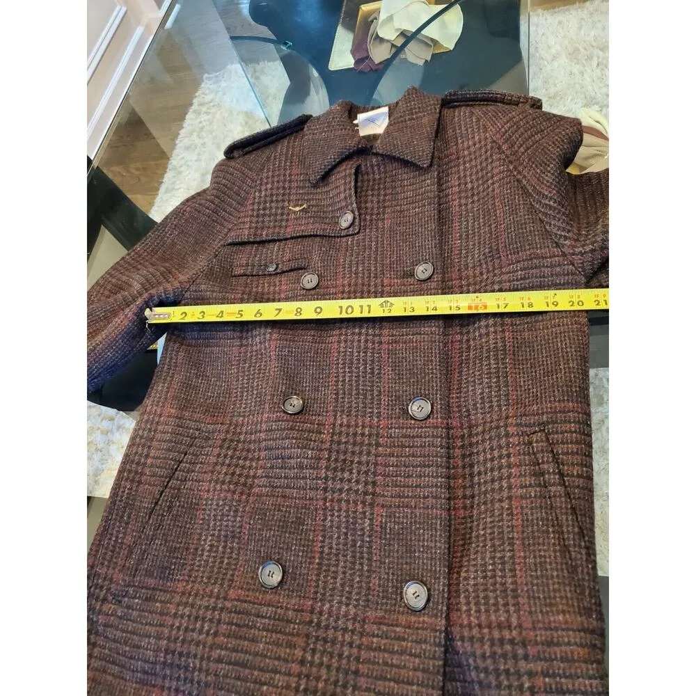 Harve' Benard Women's Gray 100% Wool Long Sleeve Buttons Front Trench Coat XL - Image 10