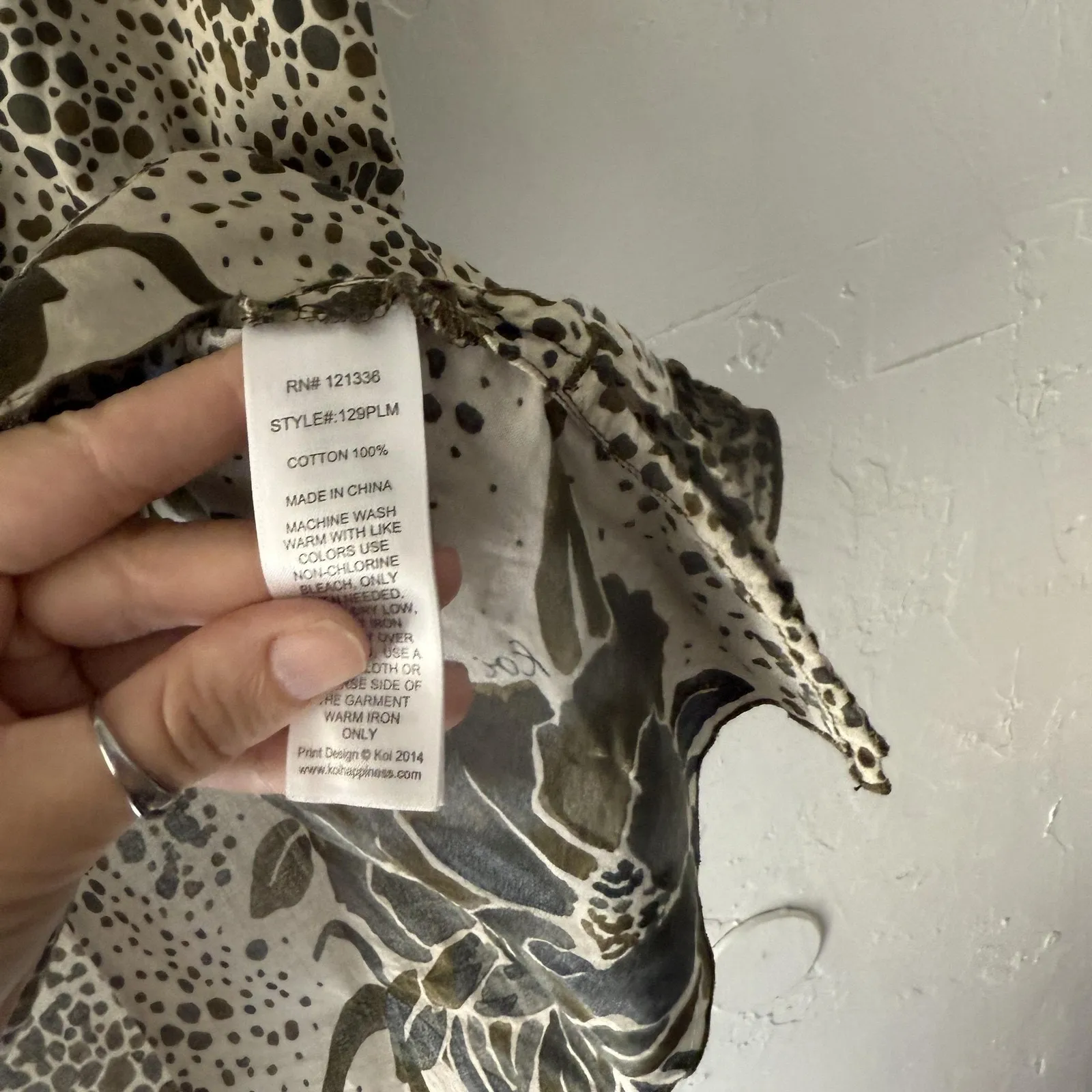 Koi by Kathy Peterson Y2k Scrub XS Floral Animal Print Short Sleeve Top‎ Nursing Green - Image 9