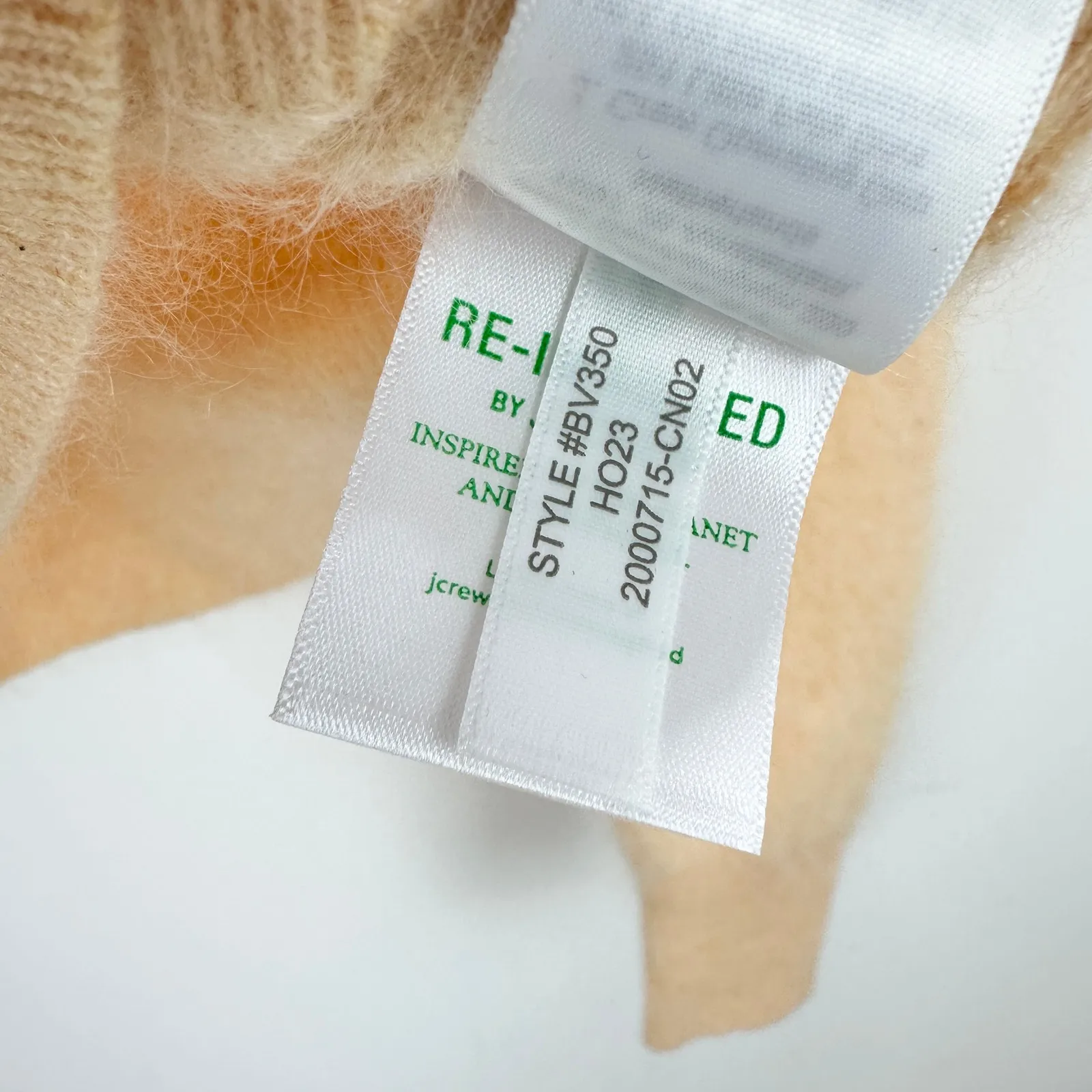 NEW J.Crew Brushed Cashmere Sweater Polo Heather Pale Corn Preppy Collared XXS - Image 8