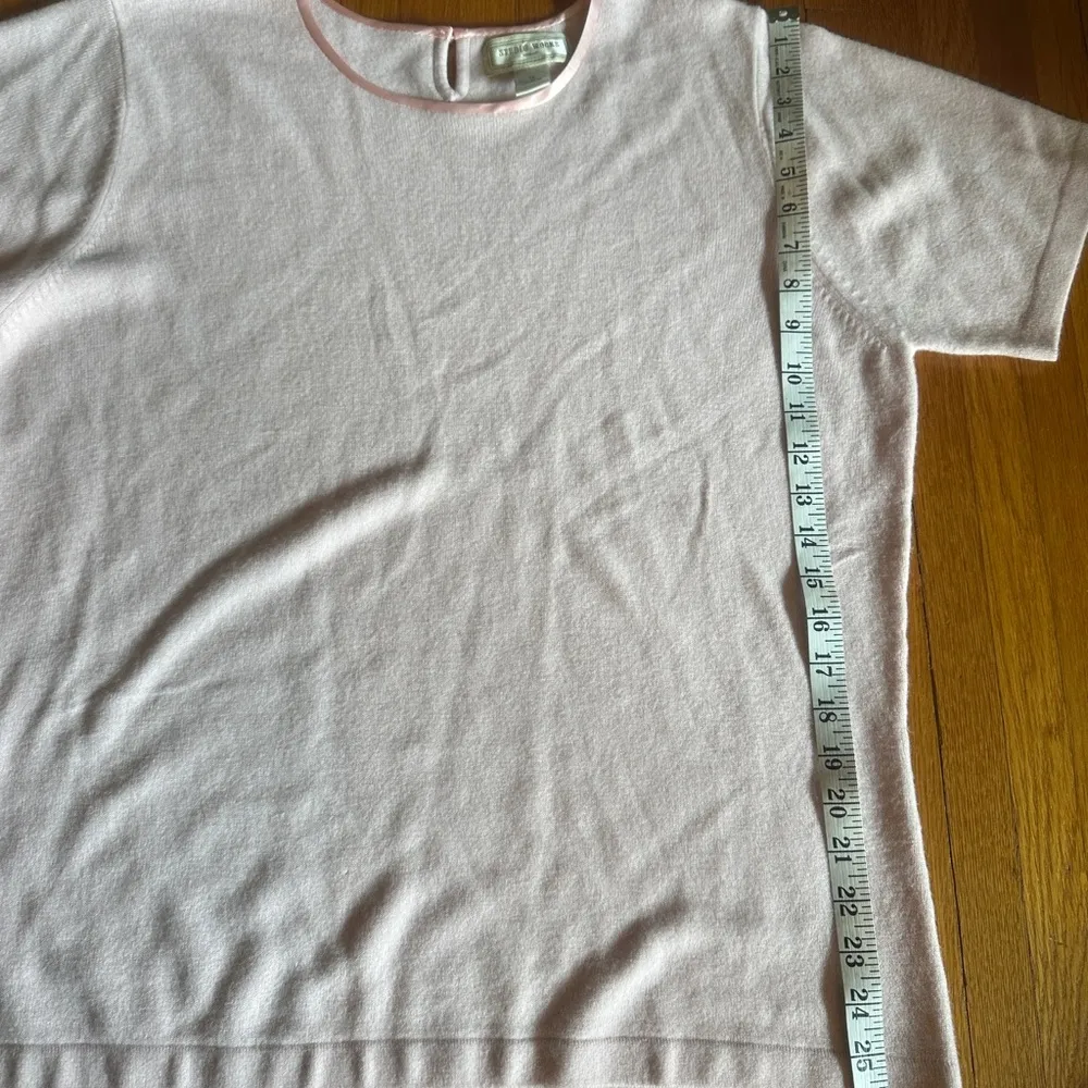 Vintage Y2K Studio Works Baby Pink Short-Sleeve Sweater, Size 1X - Image 2