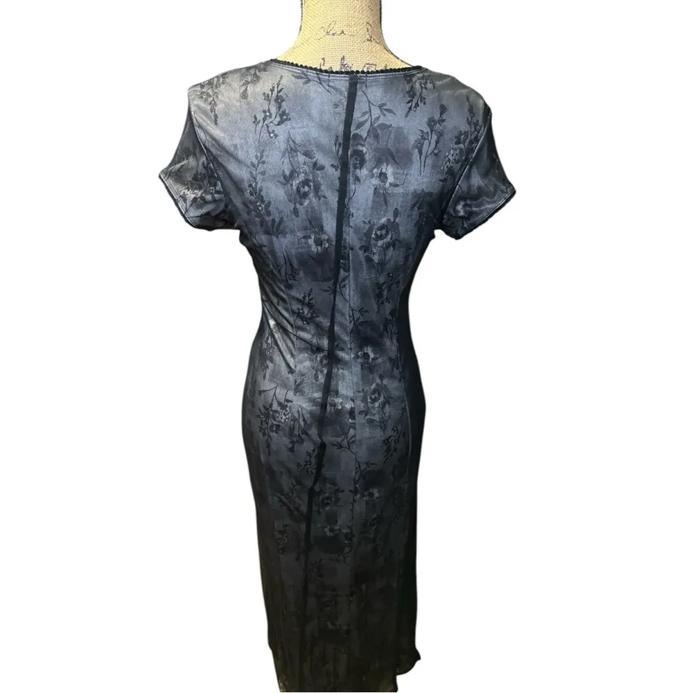 MY MICHELLE Vtg Style Y2K 90's Whimsigoth‎ Grunge Maxi Long Dress Black Vampy - Image 3