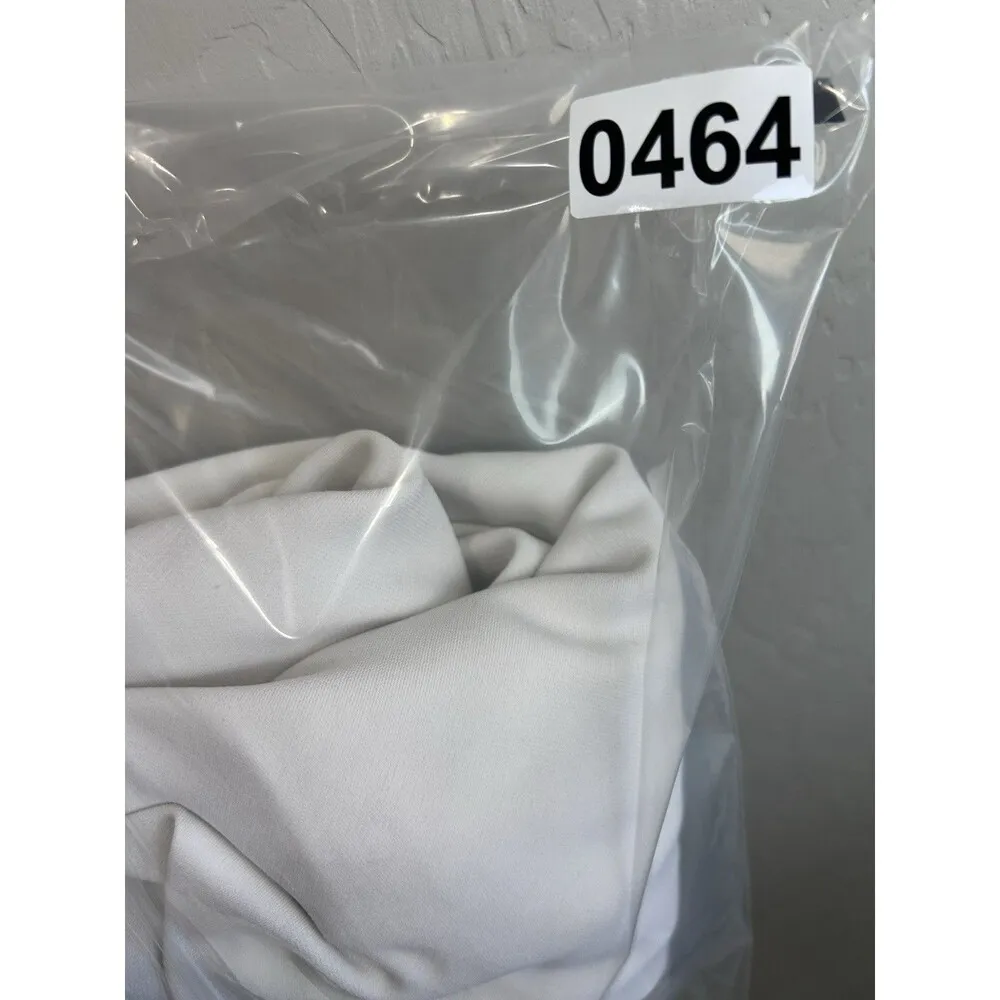 Joseph Ribkoff Dress Womens 14 White Sheath Grommet Neck Ruched Elegant Evening - Image 10