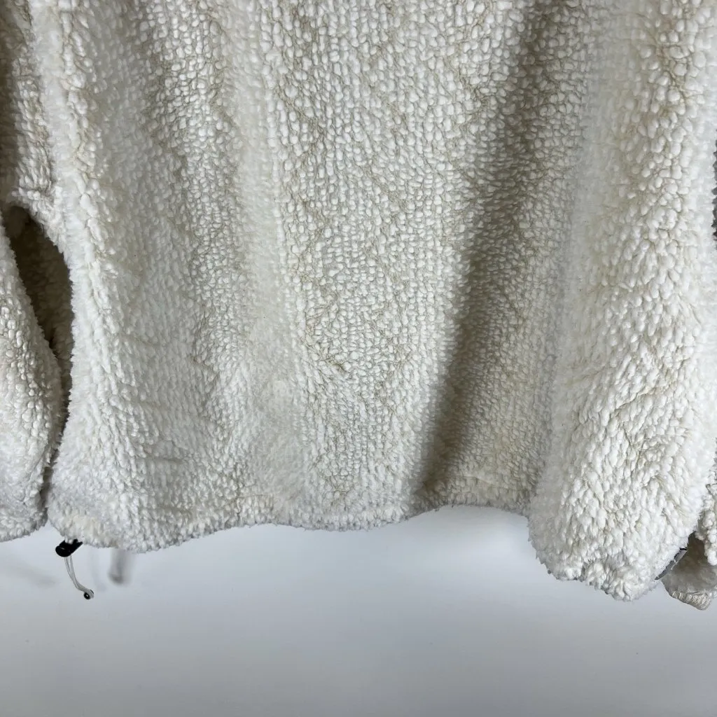 Columbia Womens Sherpa Jacket Fleece Sz XL Ivory Long Sleeve High Neck Polyester - Image 12