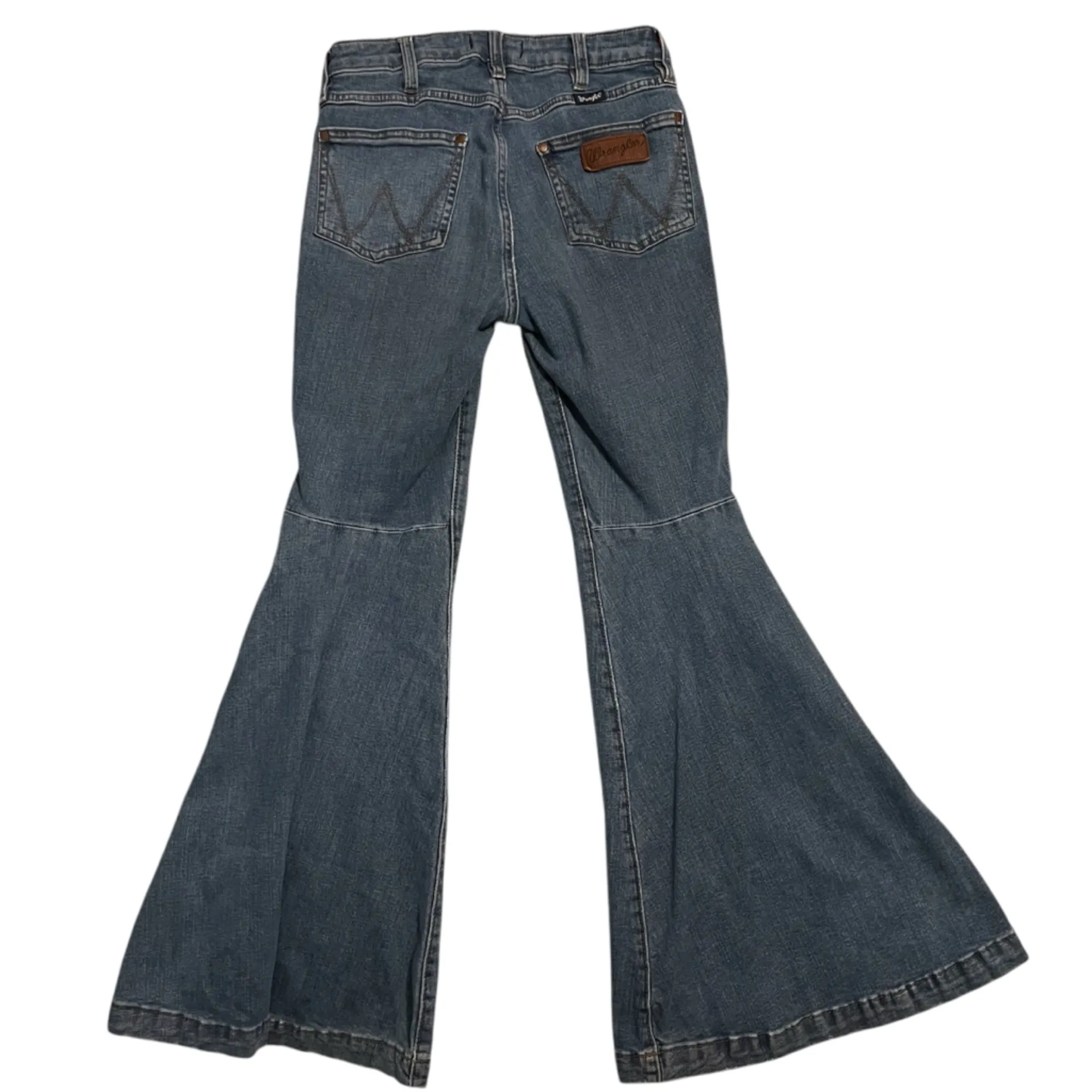 Wrangler Retro Trumpet Flare High Waisted Blue Denim Jeans Size 26/30 - Image 2