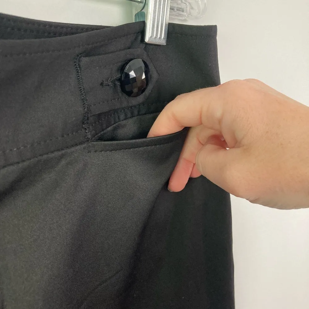 Nanette Lenore| Black Shiny Straight Leg Pants sz 10 - Image 6