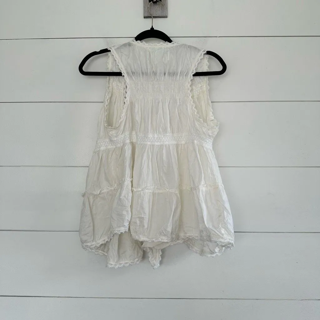 Maurices Women’s Medium Cream Boho Sleeveless Cardigan - Image 4