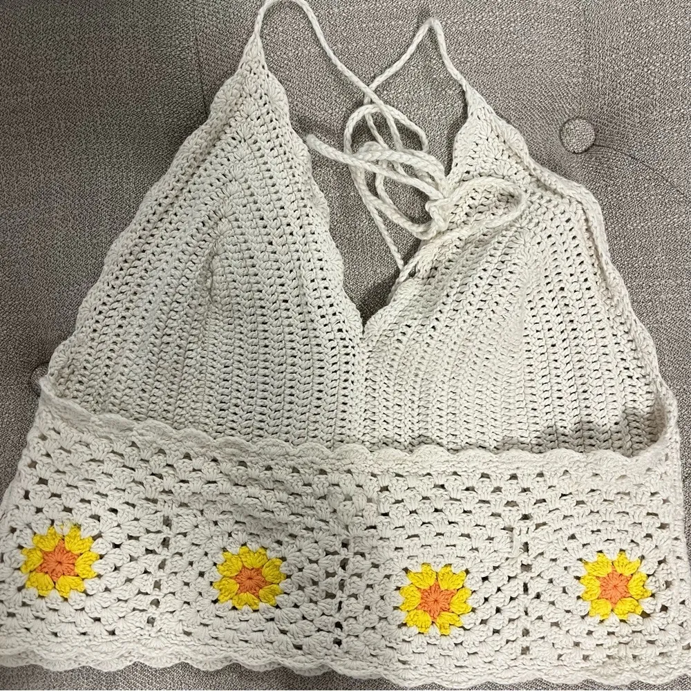 Aerie Textured Halter Cropped Bra Top - Image 5