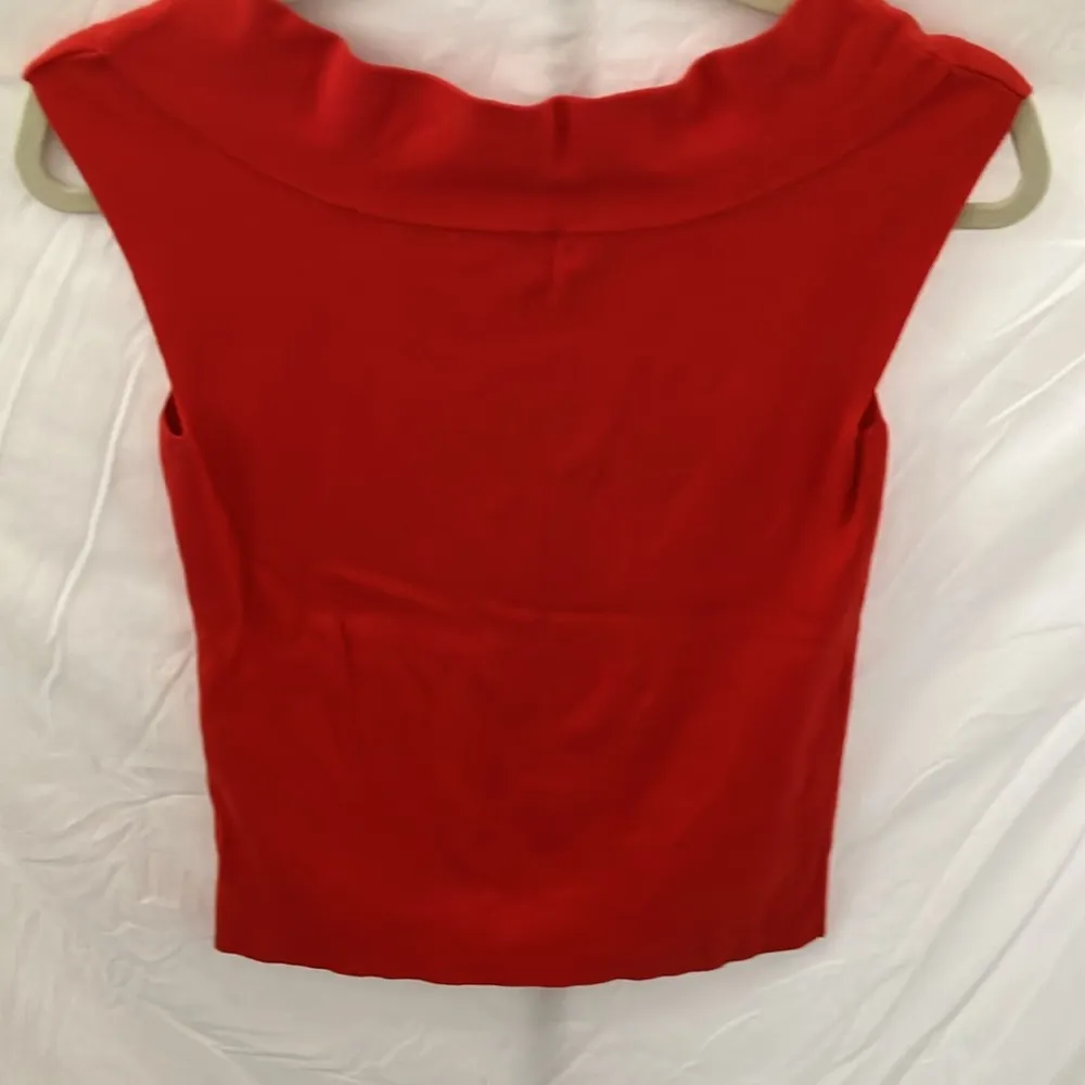 Banana Republic: Burnt Orange scoop neck, sleeveless sweater tank top- Stretch-M - Image 6