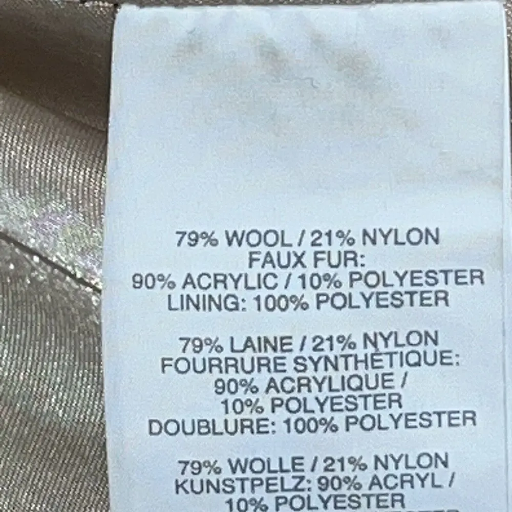 J. Crew Chateau Parka Italian Stadium Cloth Wool‎ Coat Hooded Size 2T Tall Beige - Image 11