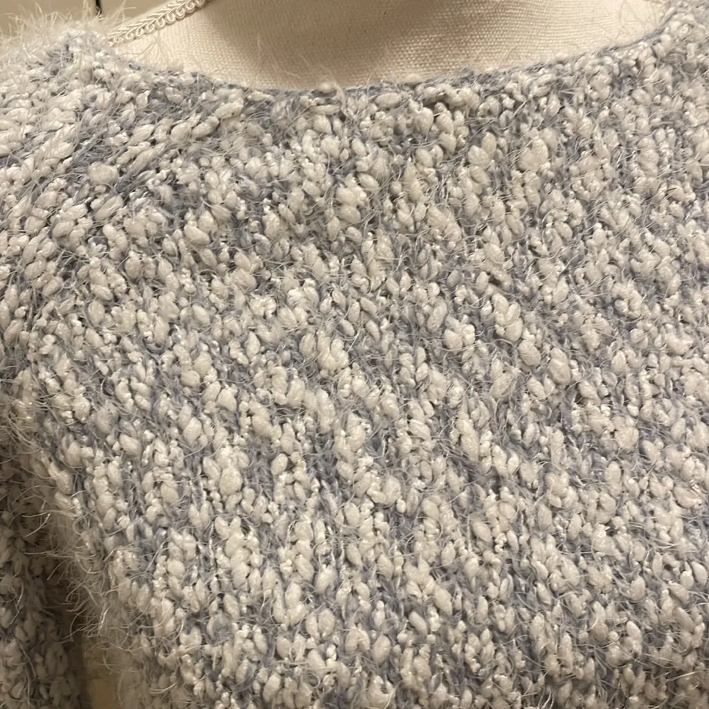 Buffalo David Bitton long sleeve blue and white sweater medium - Image 3