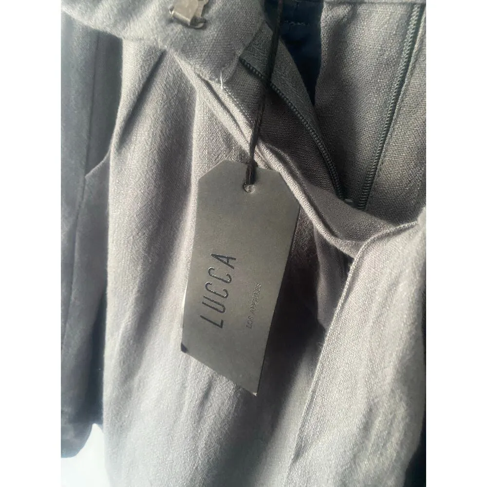 NWT Lucca Jordyn High Waisted Belted Shorts‎ in Charcoal Size XS - Image 5