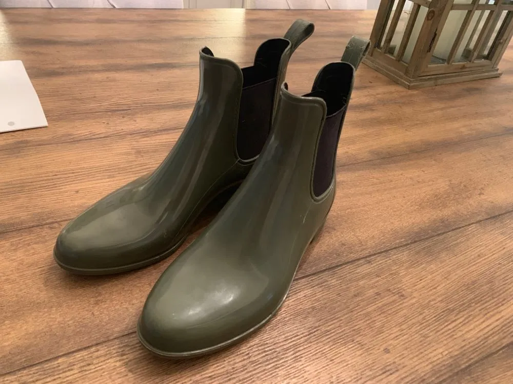 J.Crew Hunter Green Short Rain Booties - Image 2