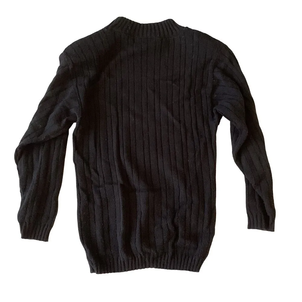 Glamour Knit Classic Black Sweater - Image 7