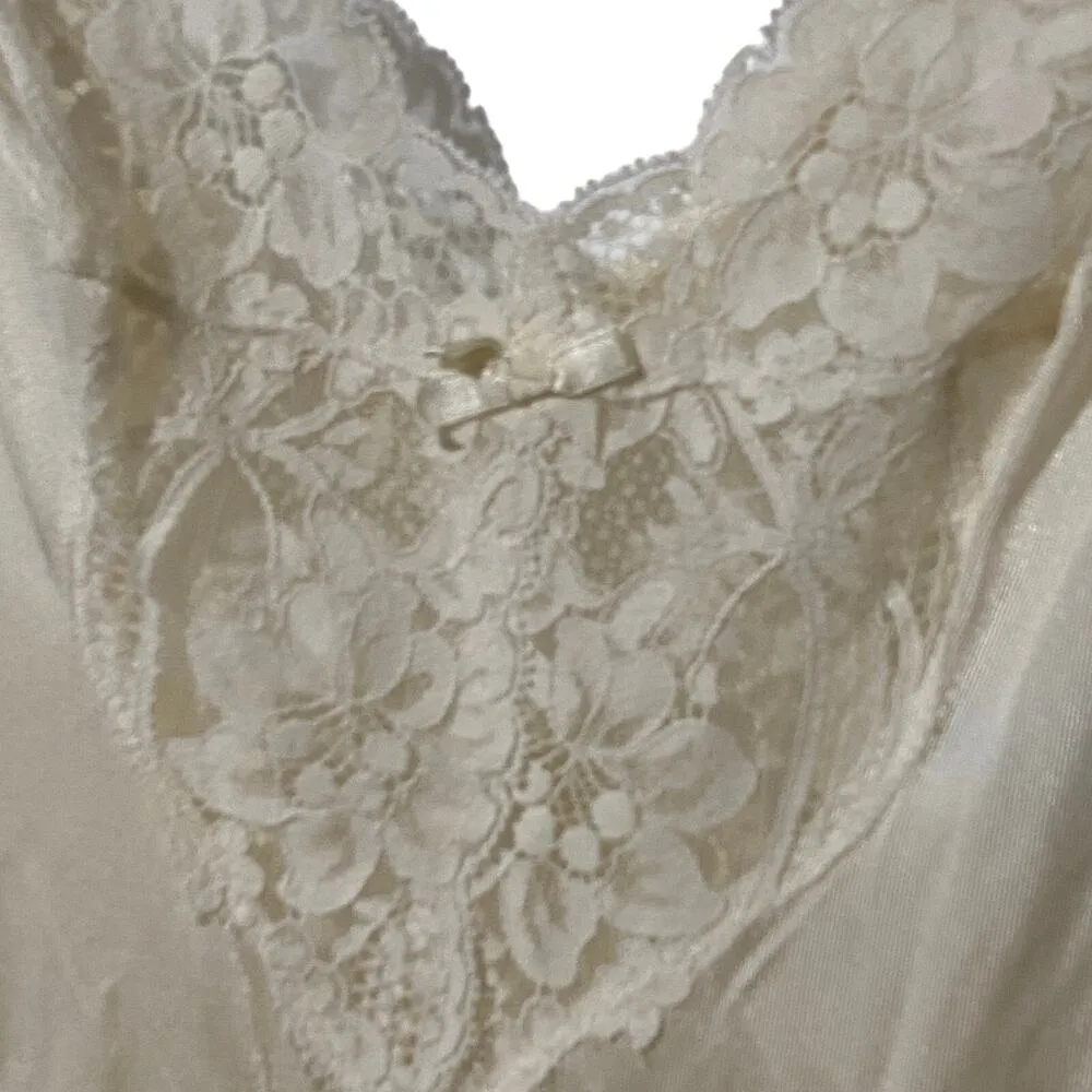 Vintage OLGA Cassini Non-Cling Ivory Slip Women's 38 Style 13025 Lace Trim New - Image 7
