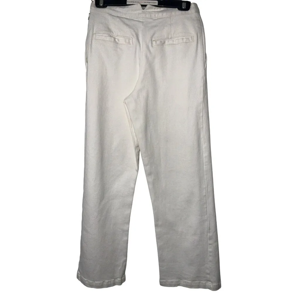 Enza Costa Soft Touch Pleated Wide Leg Pant in Undyed 0 Xsmall Denim Trousers White - Image 7