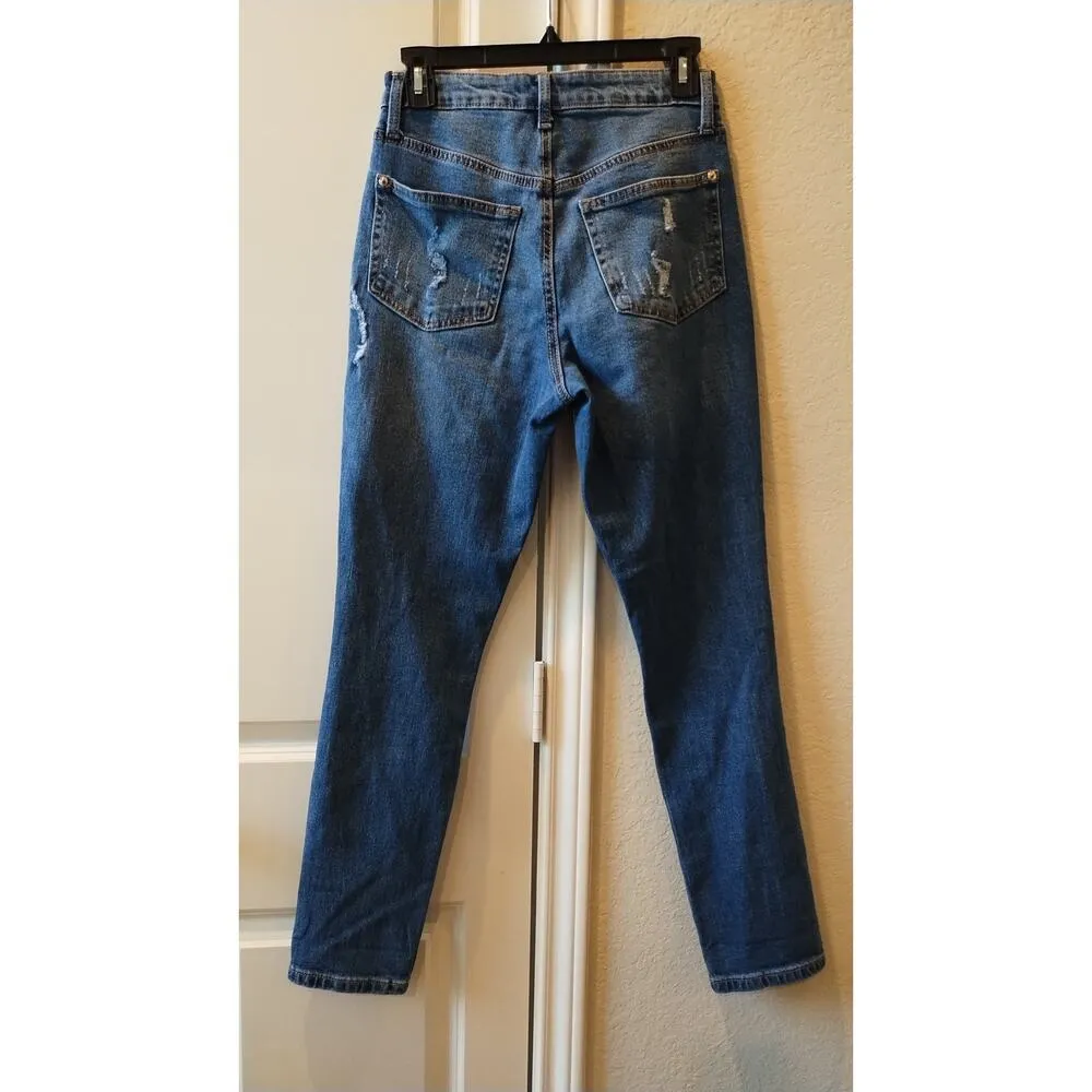 Re generation Distressed blue stretchy jeans size 1/25 cotton 99% - Image 5