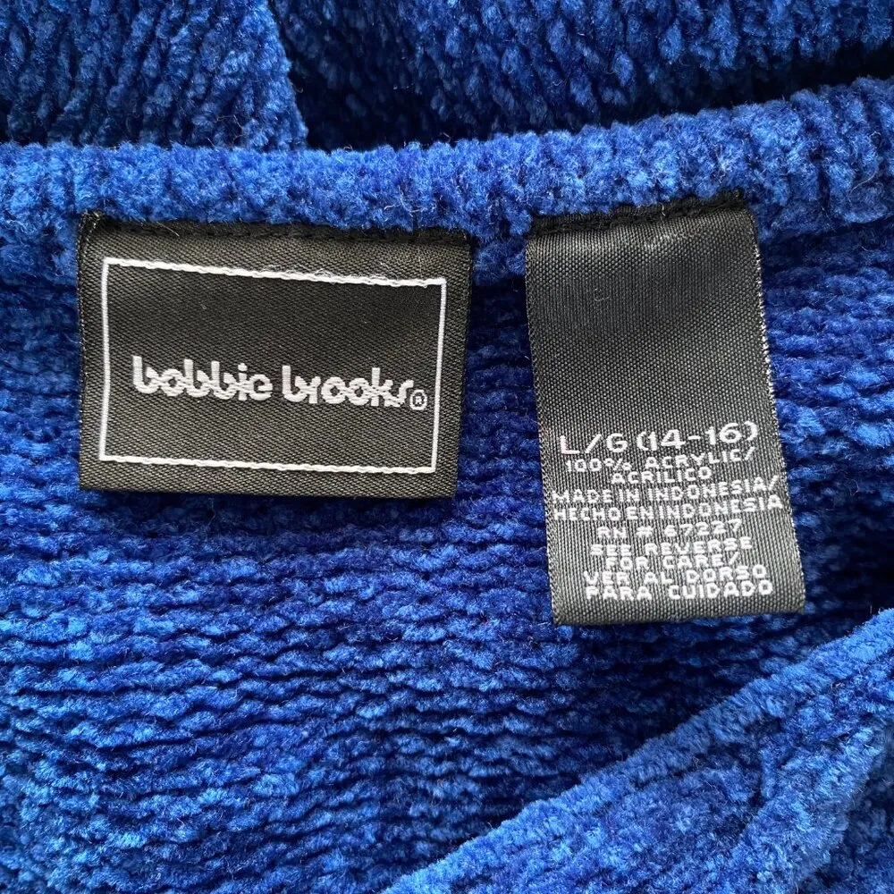 Bobbie Brooks women's royal blue large 14-16 v-neck stretchy pullover sweater - Image 5