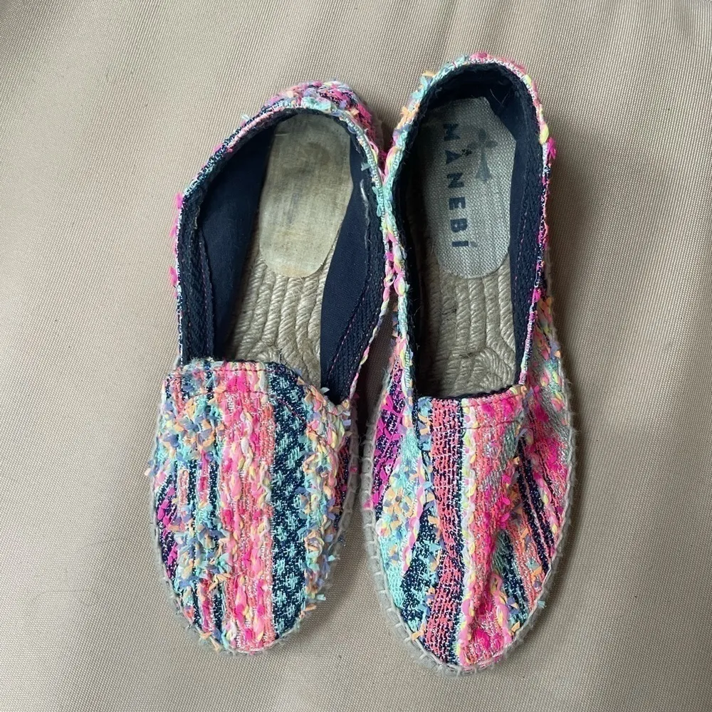 Manebi Espadrilles Acapulco Raffia Yute‎ Mix Size 6 Tan - Image 2