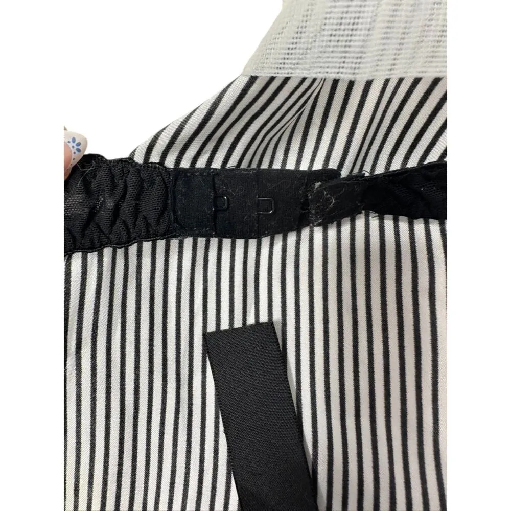 Linea Donatella Black & White Striped Padded Bra Open Back Nightie XL - Image 10