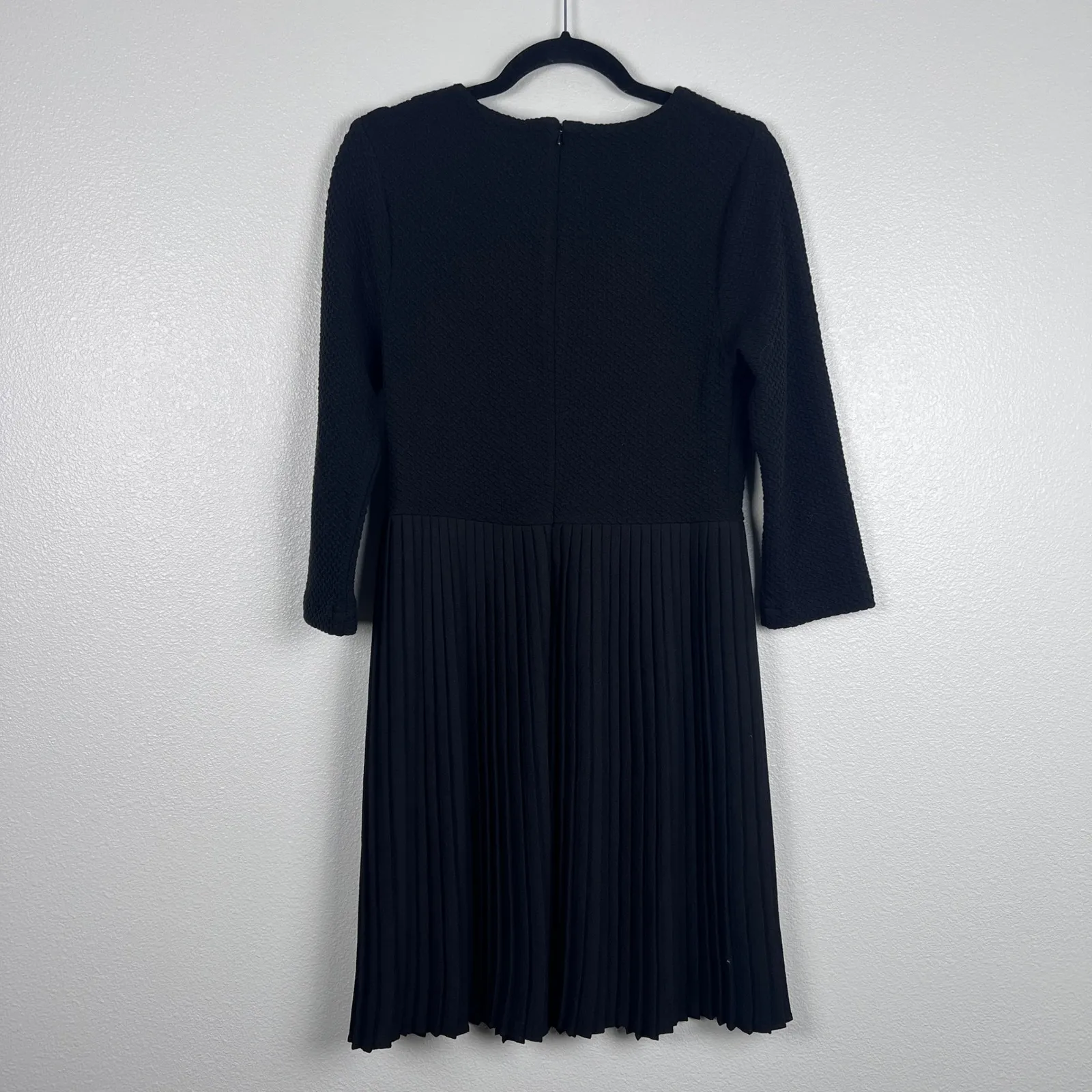 Anthropologie Ganni Women's Pleated A Line Dress Black Sz M - Image 7
