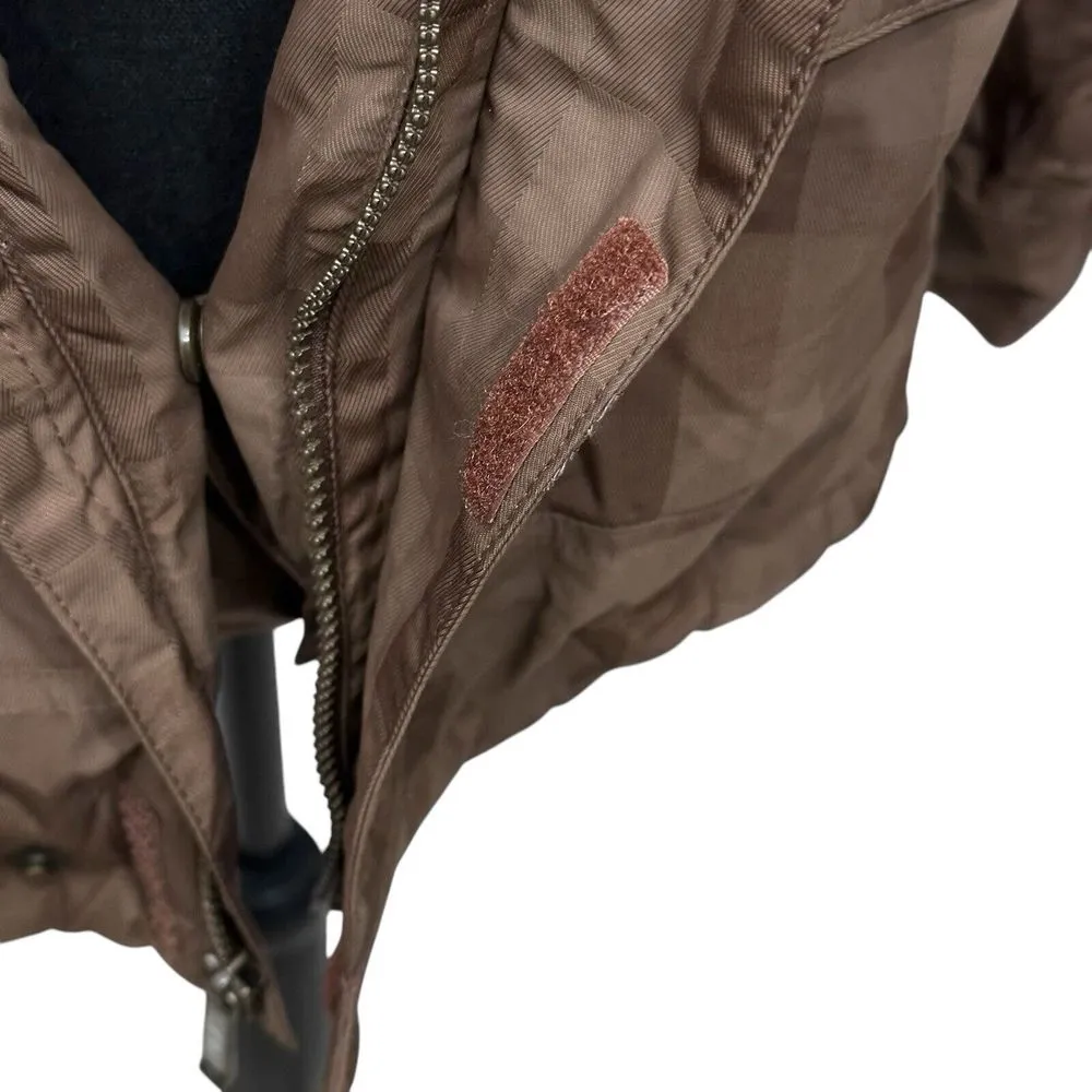 Sims Snowboard Ski Jacket Hood Winter Size Small‎ Brown With Green Lining - Image 13