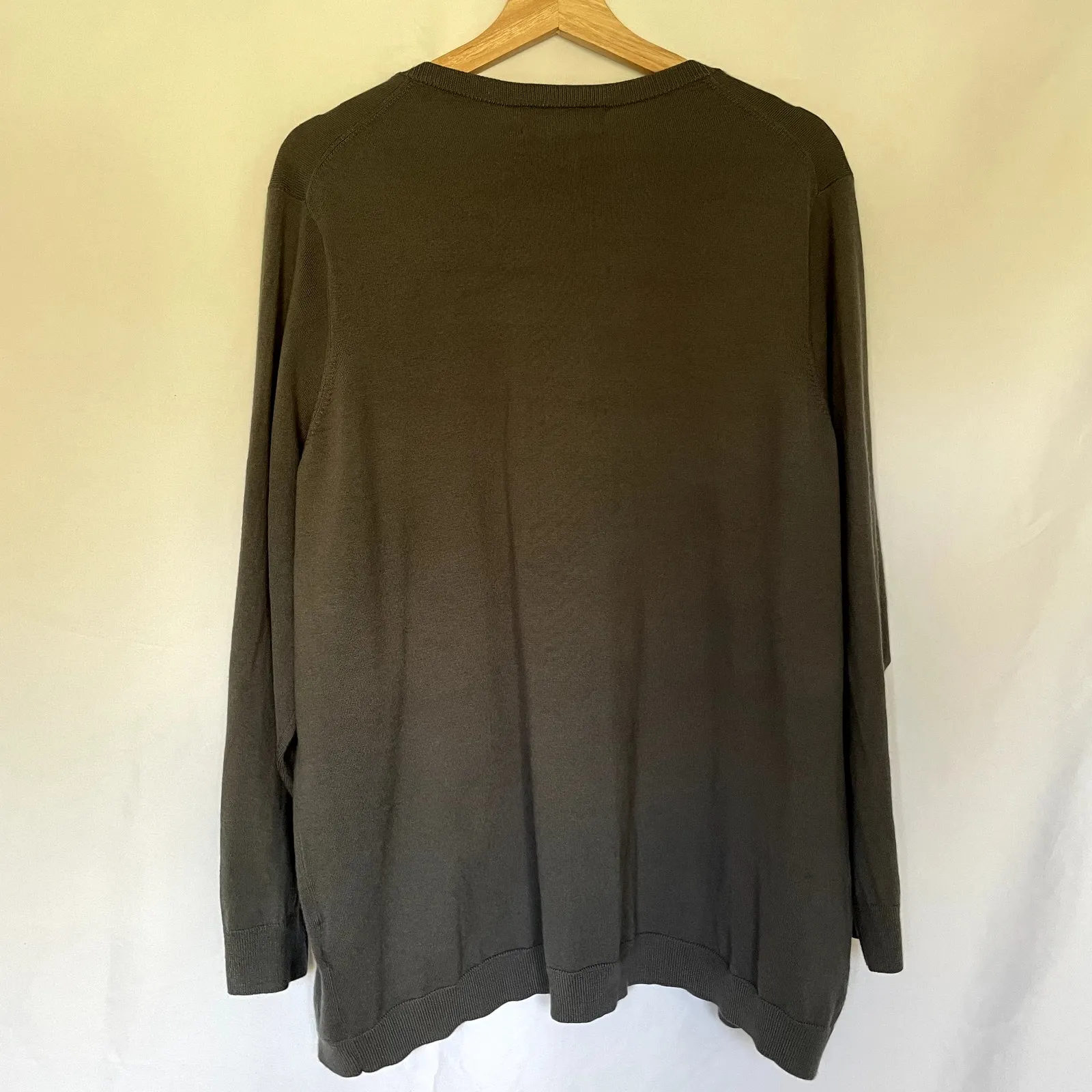 Lands' End gray button front cardigan women's size 1X comfortable sweater - Image 7