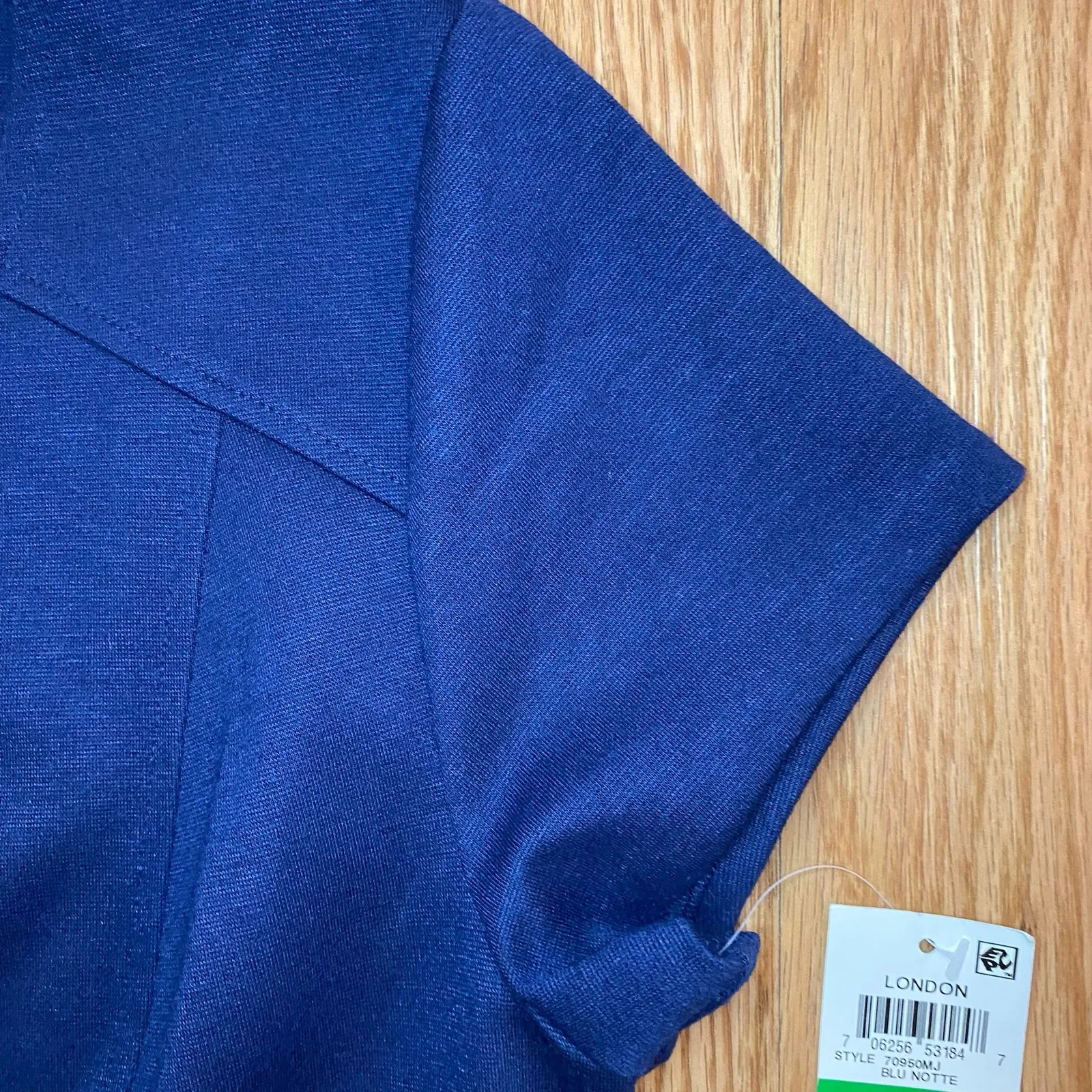 Maison Jules Blu Notte Fit & Flare Blue Pleated Mini Dress Womens Large - Image 6