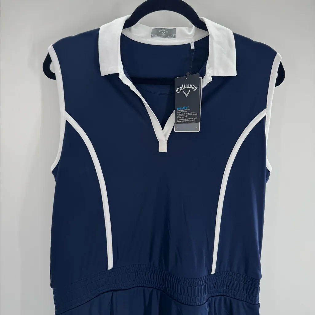Callaway Women’s Color Block Golf Polo Dress Blue Size Large NWT - Image 11