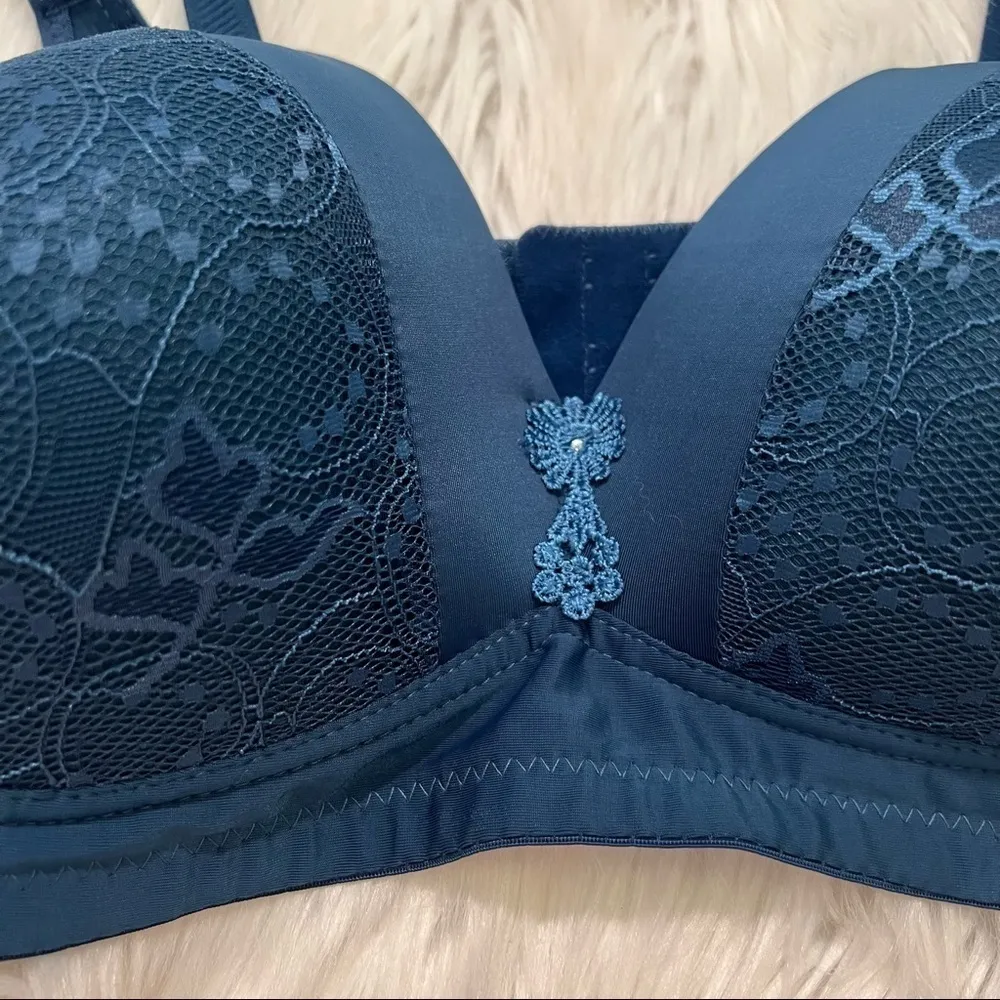 Prima Valentina Lightly Padded Bra Teal Lace Blue Size undefined - Image 5
