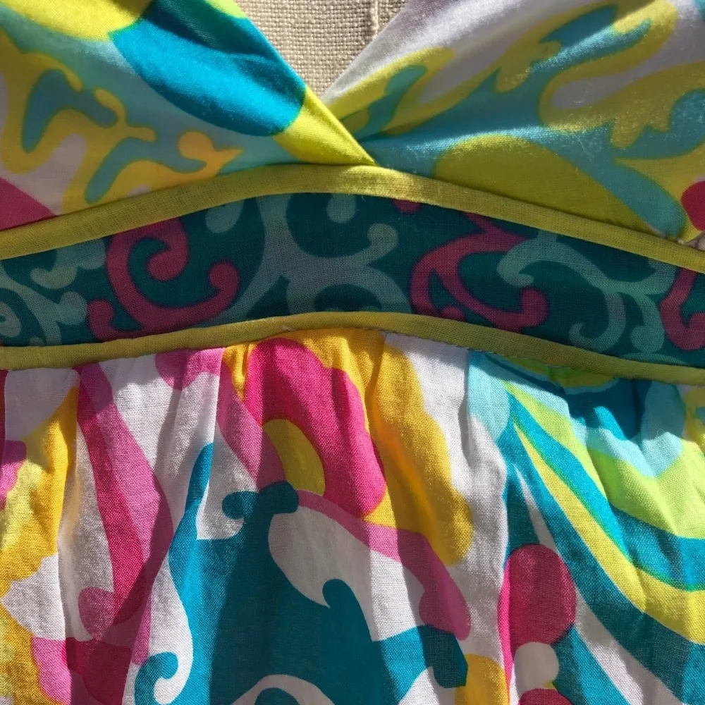 Trina Turk Multicolored Retro Y2k Floral Dress XS - Image 4