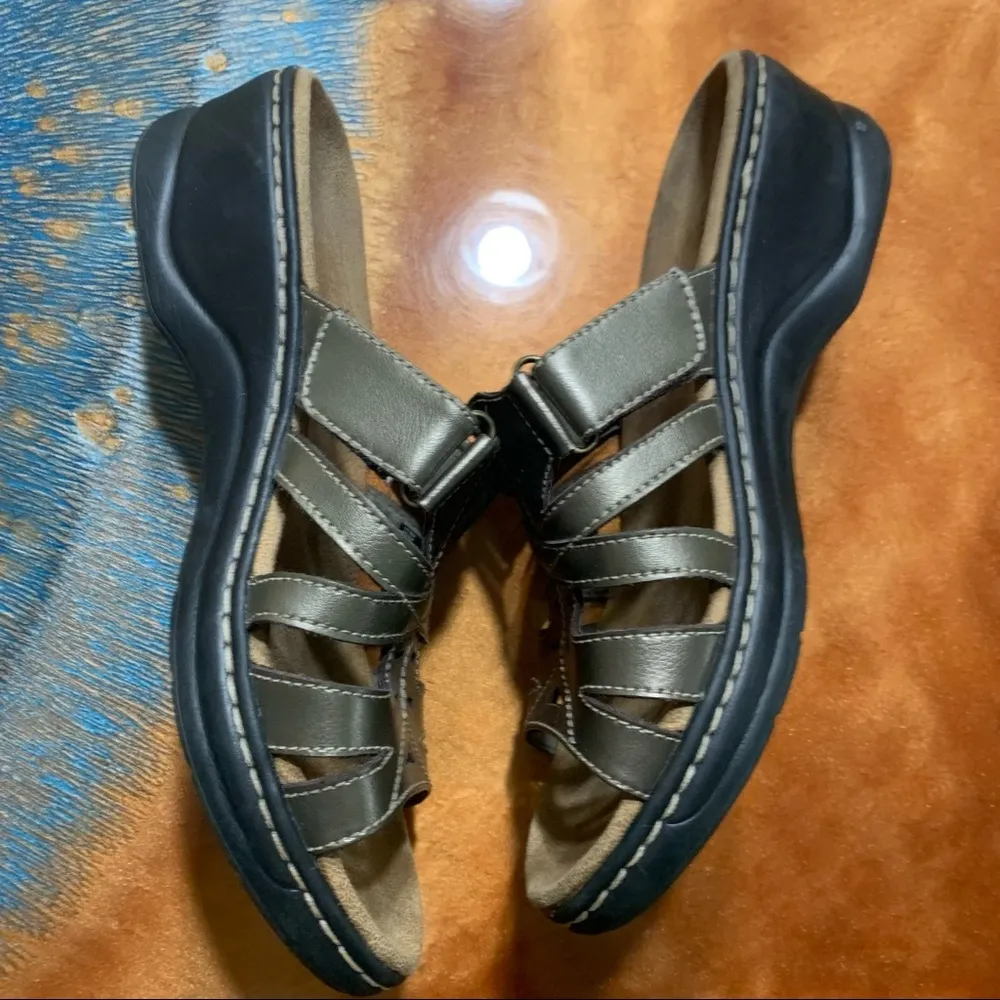 Clarks Bendables Open Toed Wedge Sandals - Image 7