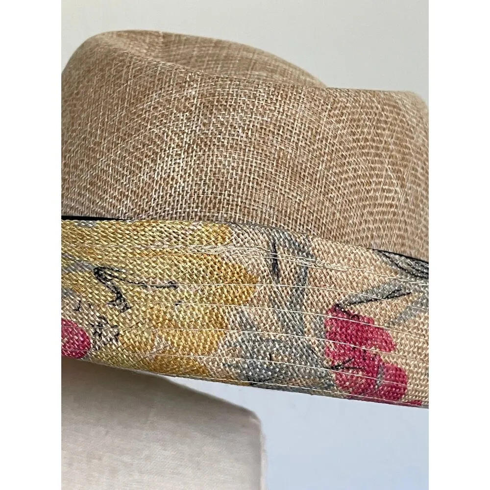 Caribbean Joe Floral Straw Fedora Beach Hat - Image 6