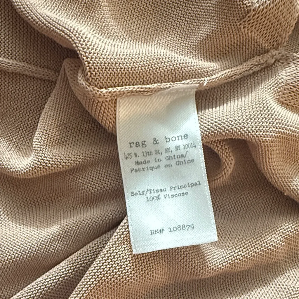 Rag & Bone Yvette V Neck Drop Shoulder Light Viscose Tunic Sweater - Image 6