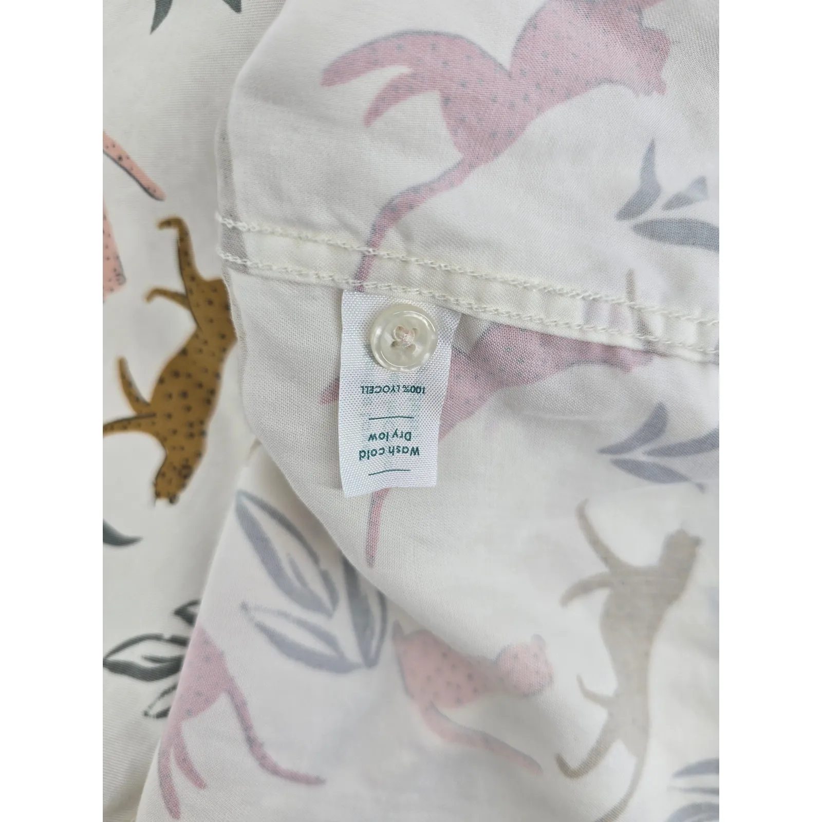 Marine Layer Women's Large Button Down Long Sleeve Cheetah Leaf Print Shirt - Image 4