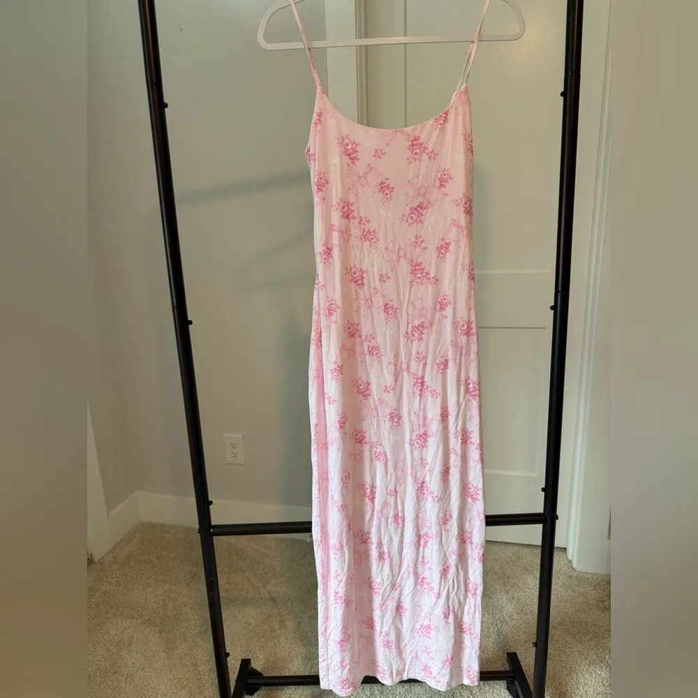NWT PINK X LOVESHACKFANCY MODAL MIDI DRESS - Image 4