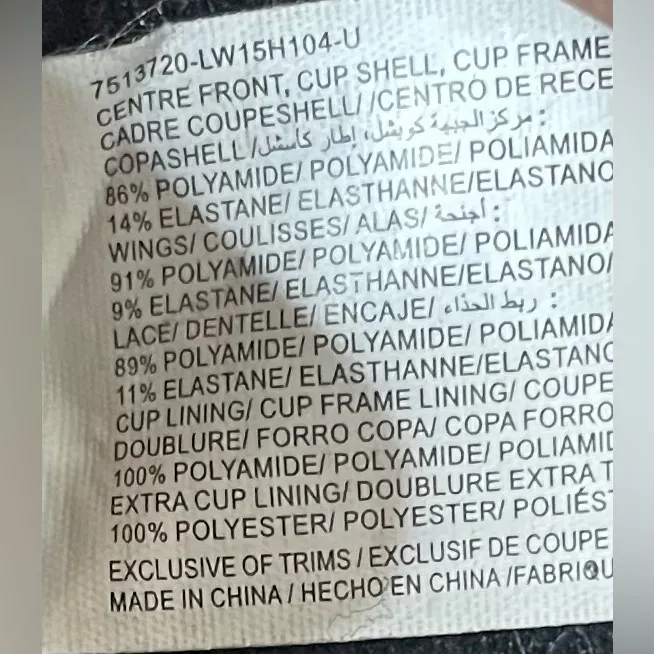 Splash-Black Lace Bra Size 38C - Image 8