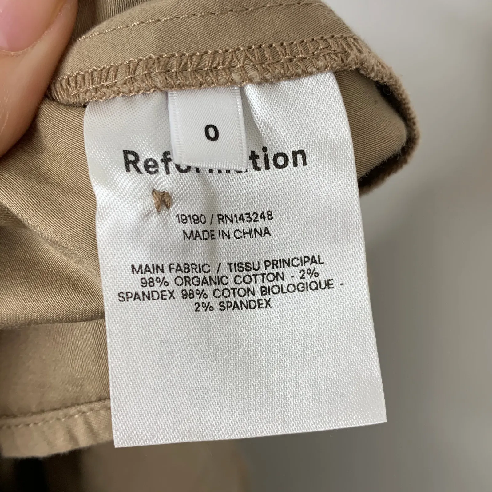 Reformation Luce Long Sleeve Stretch Khaki Midi Dress Womens 0 - Image 14