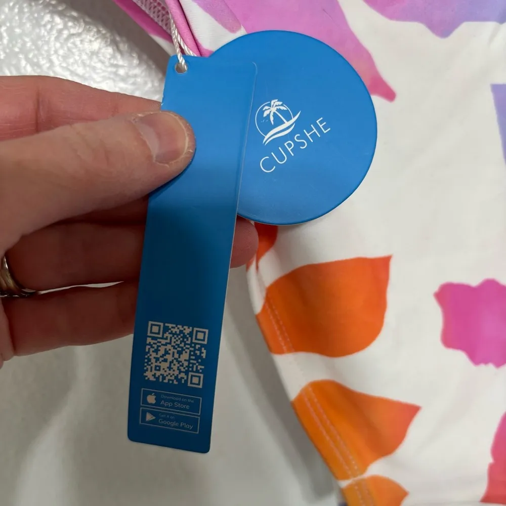 Multi Color Floral Mid-Rise Bikini Size L NEW - Image 10