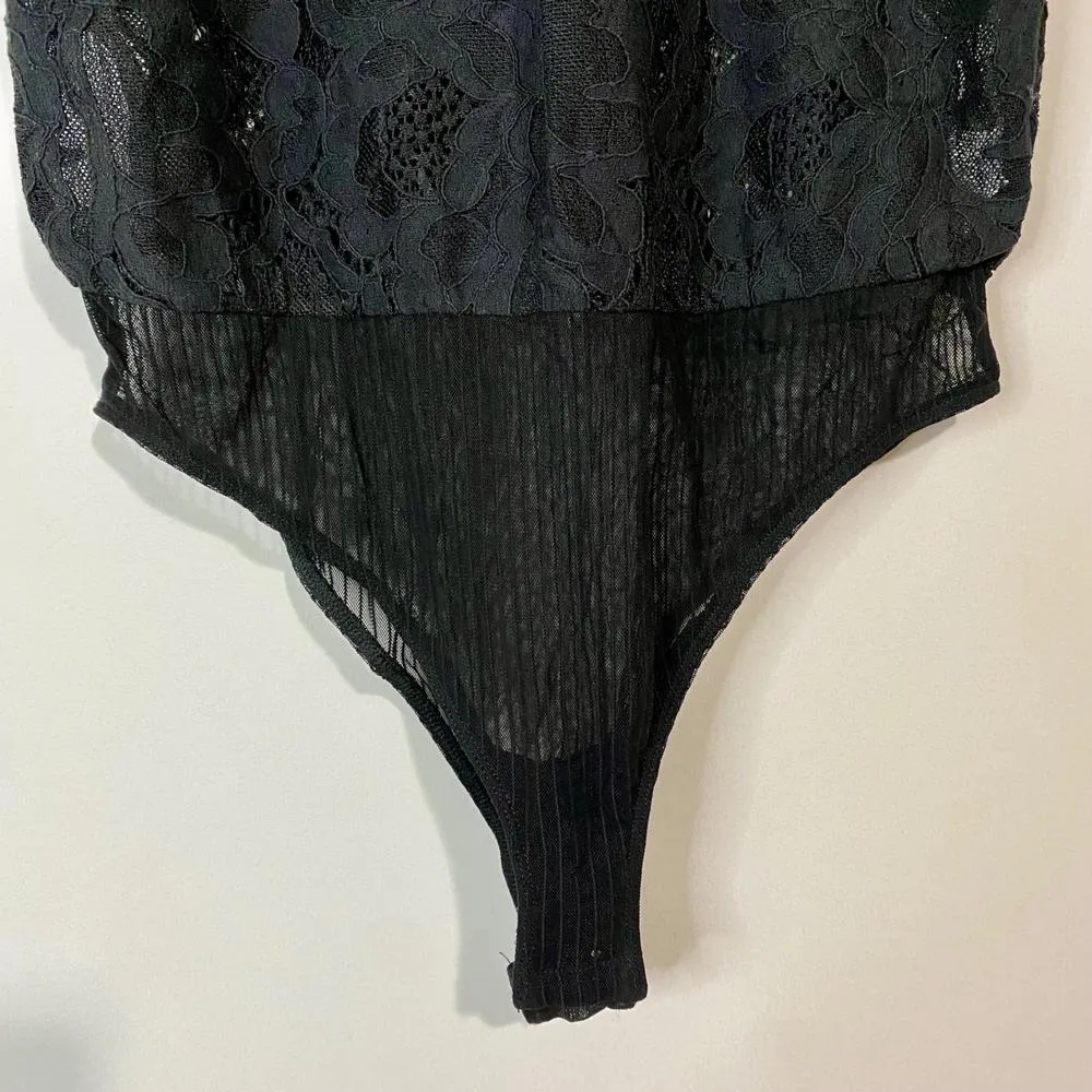 Kendall & Kylie Women's Sleeveless Lace Bodysuit Black Size Small NWT - Image 4
