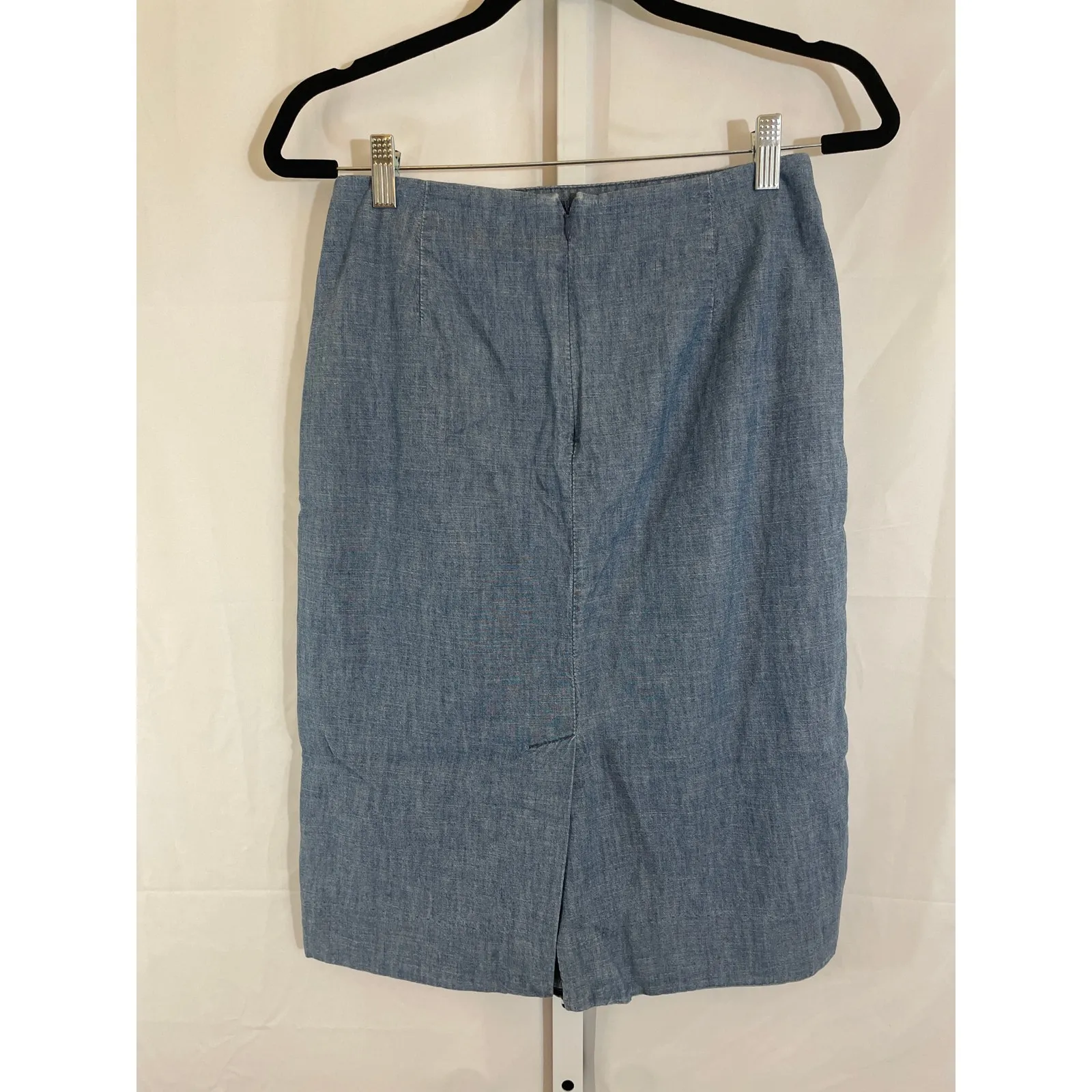 J. Crew Chambray Skirt - Womens Size 2 - Blue - Image 6
