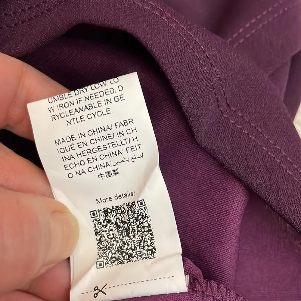 NWT Verdusa Plum Adjustable Spaghetti Strap Ruched Side Asymmetrical Dress Small Purple - Image 10