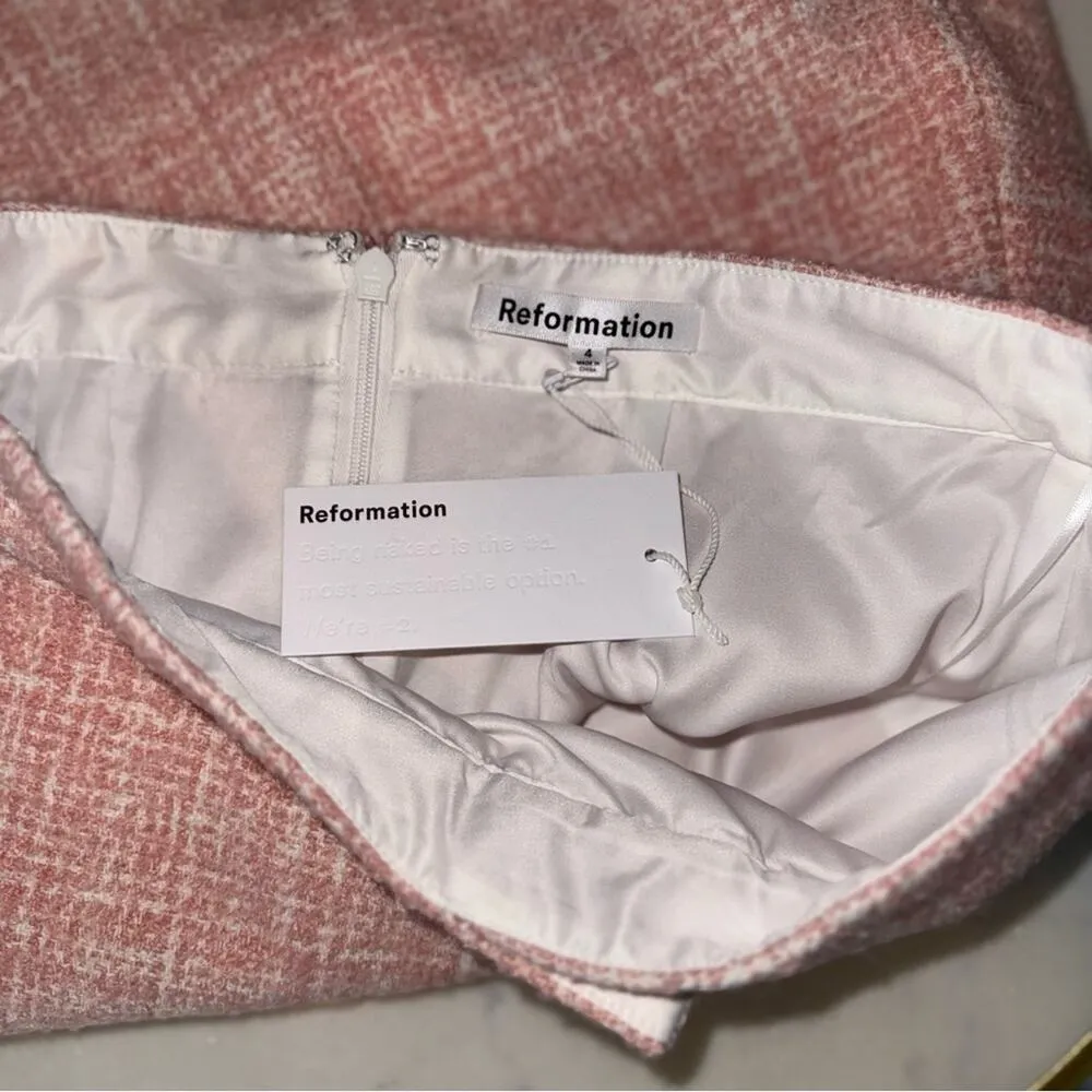 REFORMATION Brielle Tweed-textured Woven Mini Skirt - Image 11