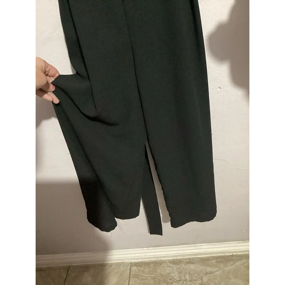 Lulus Statement Of Style Black Sleeveless Wide Leg Tie Waist Jumpsuit S - Image 4