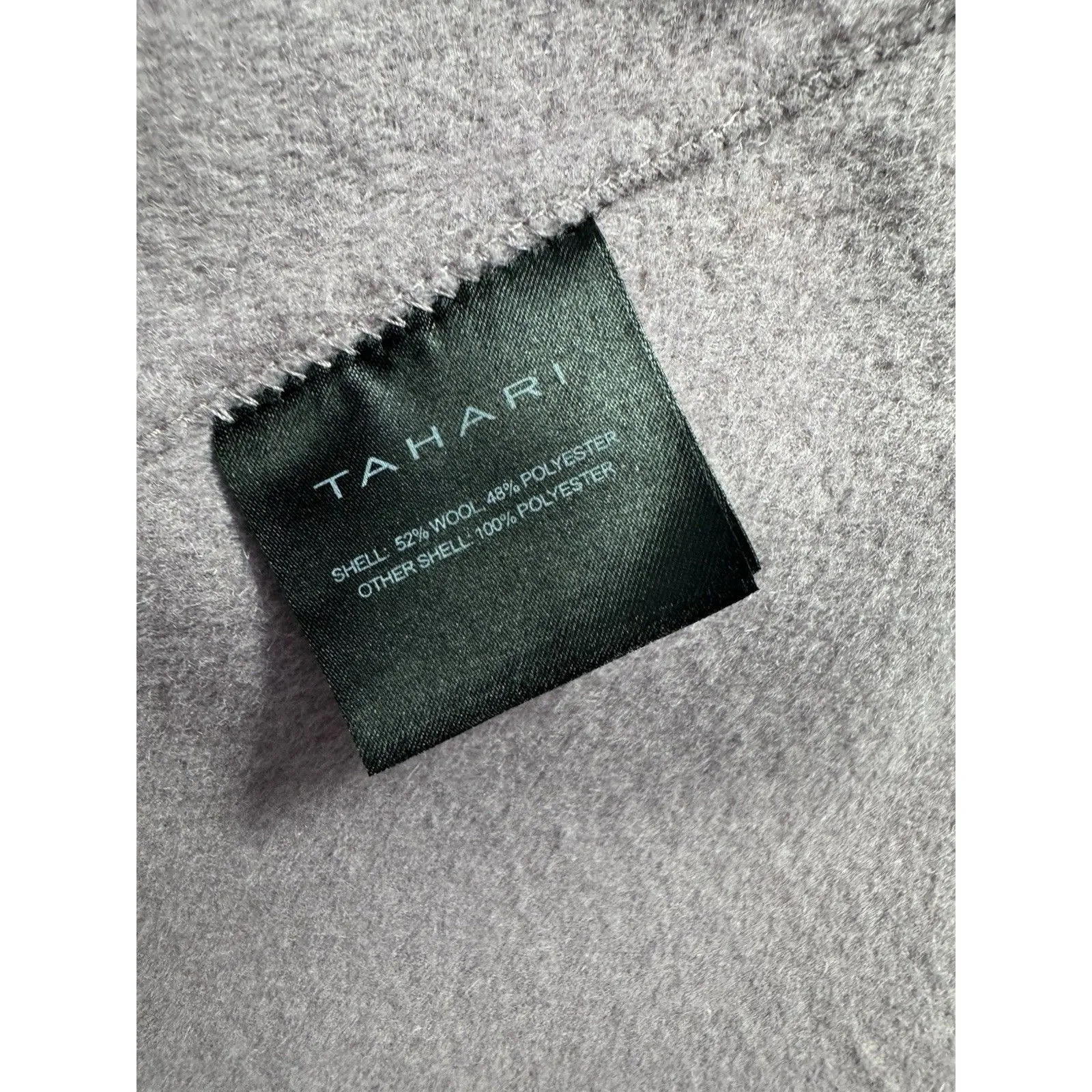 Tahari Tahari Women's Powder Pink Lightweight Wool Wrap Coat Jacket  SZ XL A-1 - Image 9