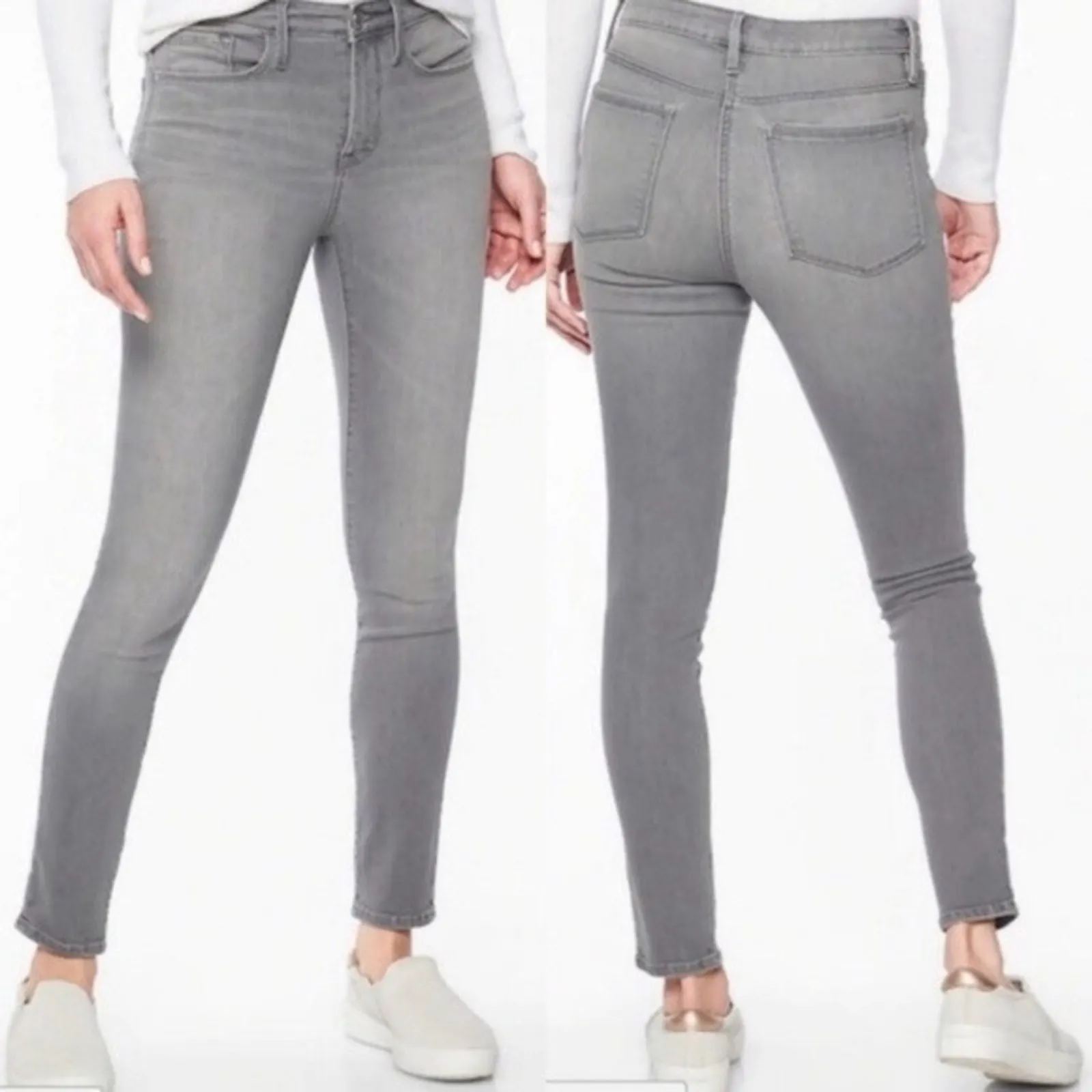 Athleta Women’s Skinny Jeans Sculptek Gray Stretch Size 8 Pettie - Image 2