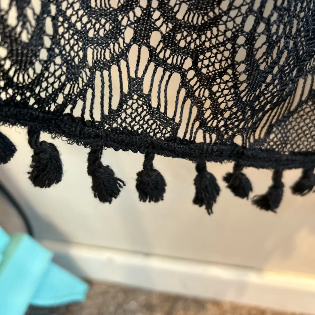 Indigo Rose Woman’s Black Lace Open Kimono Cardigan Sz 2X - Image 4